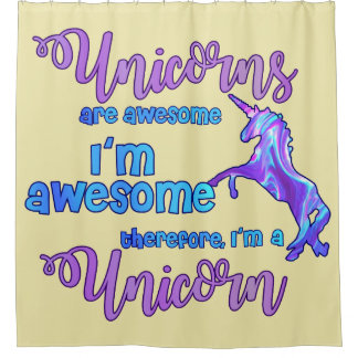 Pastel Rainbow I bin ein Einhorn Duschvorhang