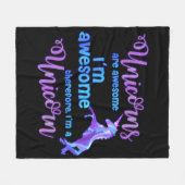Pastel Rainbow I bin ein Einhorn Fleecedecke (Vorderseite (Horizontal))