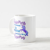 Pastel Rainbow I bin ein Einhorn Kaffeetasse (Vorderseite Links)