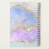 Pastel Rainbow Imitats Sequin Gold Glitzer Agate Planer (Rückseite)