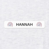 Pastel Rainbow Individuelle Name School Kinder Kle Etiketten (Design 1)