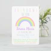 Pastel Rainbow Invitation Einladung (Stehend Vorderseite)