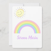 Pastel Rainbow Invitation Einladung (Rückseite)
