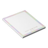 Pastel Rainbow Iridescent Notepad Notizblock (angewinkelt)