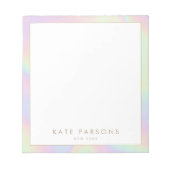 Pastel Rainbow Iridescent Notepad Notizblock (Vorderseite)
