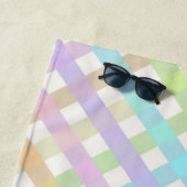 Pastel Rainbow Kariert Strandtuch (Beispiel)