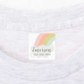 Pastel Rainbow Kids Etiketten (Befestigt)