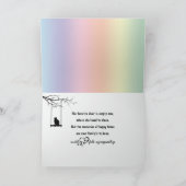 Pastel Rainbow Kitty Beileid Loss Karte (Innenseite)