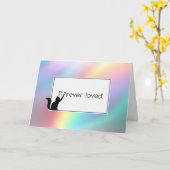 Pastel Rainbow Kitty Beileid Loss Karte (Gelbe Blume)