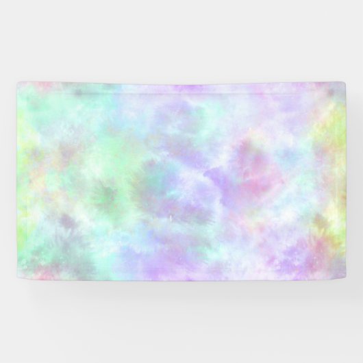 Pastel Rainbow Krawatte-Dye Aquarellmalerei Banner (Horizontal)