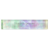 Pastel Rainbow Krawatte-Dye Aquarellmalerei Namensplakette (Vorderseite)