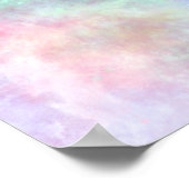 Pastel Rainbow Krawatte-Dye Aquarellmalerei Poster (Ecke)
