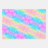 Pastel Rainbow Krawatte-Dye Fraktal All-Occasion Geschenkpapier Set (Vorderseite 3)