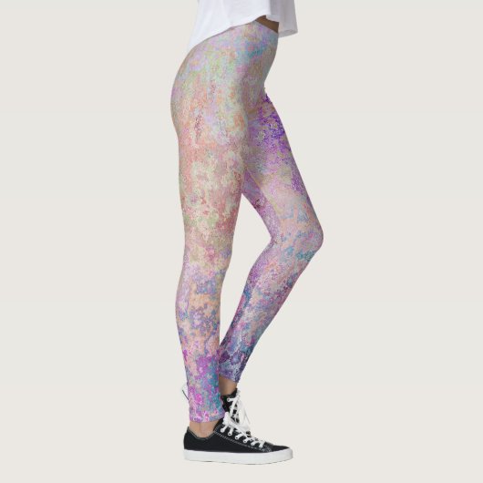 Pastel Rainbow Krawatte-Dye, Frühjahr Sommer Leggings (Rechts)