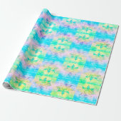 Pastel Rainbow Krawatte-Dye Snowflake Frohe Weihn Geschenkpapier (Ungerollt)