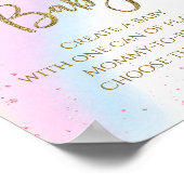 Pastel Rainbow Lasse ein Baby Shower Game Poster (Ecke)