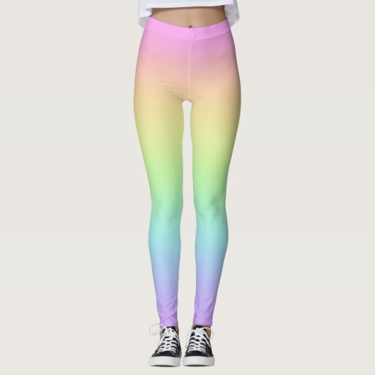 Pastel Rainbow Leggings (Vorderseite)