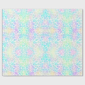 Pastel Rainbow Leopard Muster Geschenkpapier (Flach)
