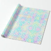Pastel Rainbow Leopard Muster Geschenkpapier (Ungerollt)