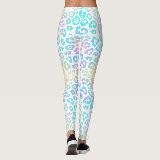 Pastel Rainbow Leopard Muster Leggings (Rückseite)