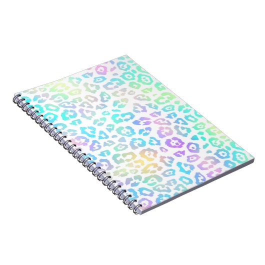 Pastel Rainbow Leopard Muster Notizblock (Rechte Seite)