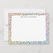 Pastel Rainbow Leopard Personal Stationery Card Einladung (Vorderseite)