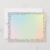 Pastel Rainbow Leopard Personal Stationery Card Einladung (Rückseite)
