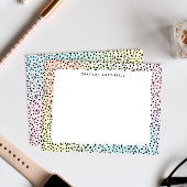 Pastel Rainbow Leopard Personal Stationery Card Einladung