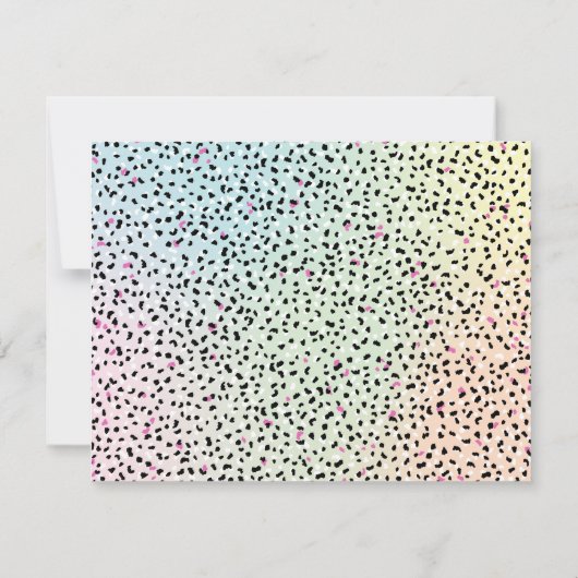 Pastel Rainbow Leopard Personal Stationery Card Einladung (Rückseite)