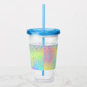 Pastel Rainbow Leopard Print Acryltrinkbecher (Rechts)