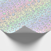 Pastel Rainbow Leopard Print Geschenkpapier (Ecke)