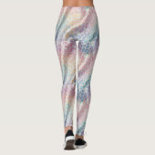 Pastel Rainbow Leopard Print Leggings (Rückseite)