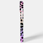 Pastel Rainbow Leopard Print Monogrammed Case-Mate iPhone Hülle (Rückseite / Links)