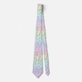 Pastel Rainbow Leopard Print Neck Tie Krawatte (Vorderseite)