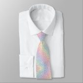 Pastel Rainbow Leopard Print Neck Tie Krawatte (Gebunden)