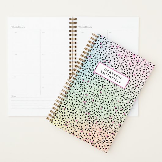 Pastel Rainbow Leopard Print Planer (Anzeige)