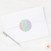 Pastel Rainbow Leopard Print Runder Aufkleber (Umschlag)