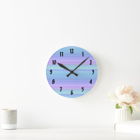 Pastel Rainbow Lila grüne Uhr (Zuhause)