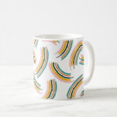 Pastel Rainbow Lines: Vintag nahtlos Kaffeetasse (VorderseiteRechts)