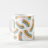 Pastel Rainbow Lines: Vintag nahtlos Kaffeetasse (Vorderseite Links)