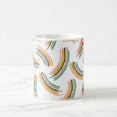 Pastel Rainbow Lines: Vintag nahtlos Kaffeetasse (Mittel)