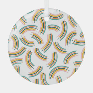 Pastel Rainbow Lines: Vintag nahtlos Ornament Aus Glas