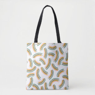 Pastel Rainbow Lines: Vintag nahtlos Tasche
