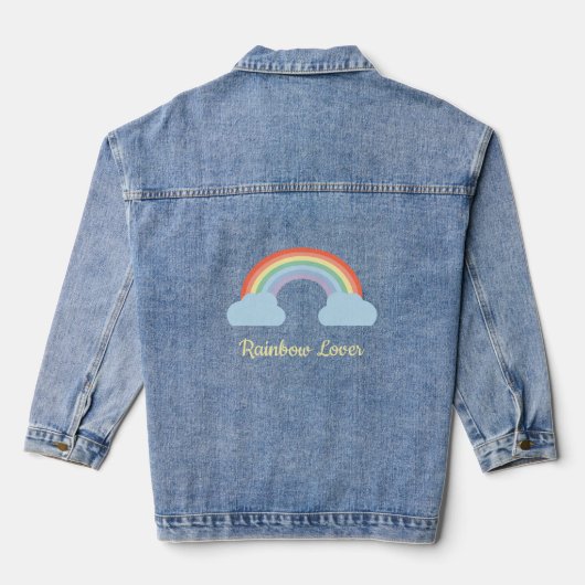 Pastel Rainbow Lover Jeansjacke (Rückseite)