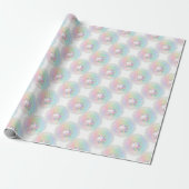 Pastel Rainbow Magical Unicorn Birthday Geschenkpapier (Ungerollt)
