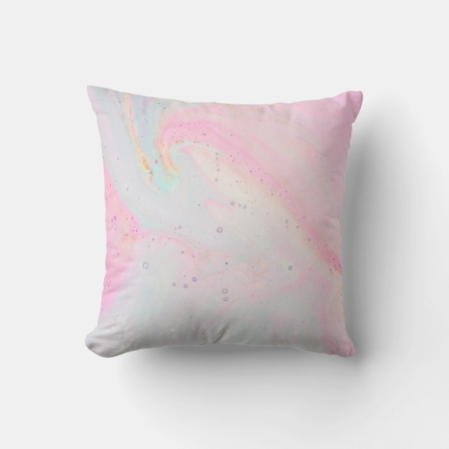 PASTEL RAINBOW MARBLE INSPIRIERT CUSHION KISSEN (Vorderseite)