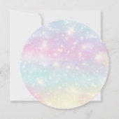 Pastel Rainbow Mermaid unter dem Meer Geburtstag Einladung (Rückseite)