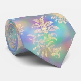 Pastel Rainbow mit Gold Geblüht Neck Tie Krawatte