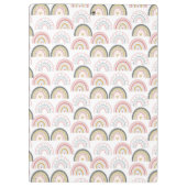 Pastel Rainbow mit Herzmuster Phantastischer Lehre Klemmbrett (Rückseite)