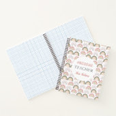 Pastel Rainbow mit Herzmuster Phantastischer Lehre Notizblock (Innenseite)